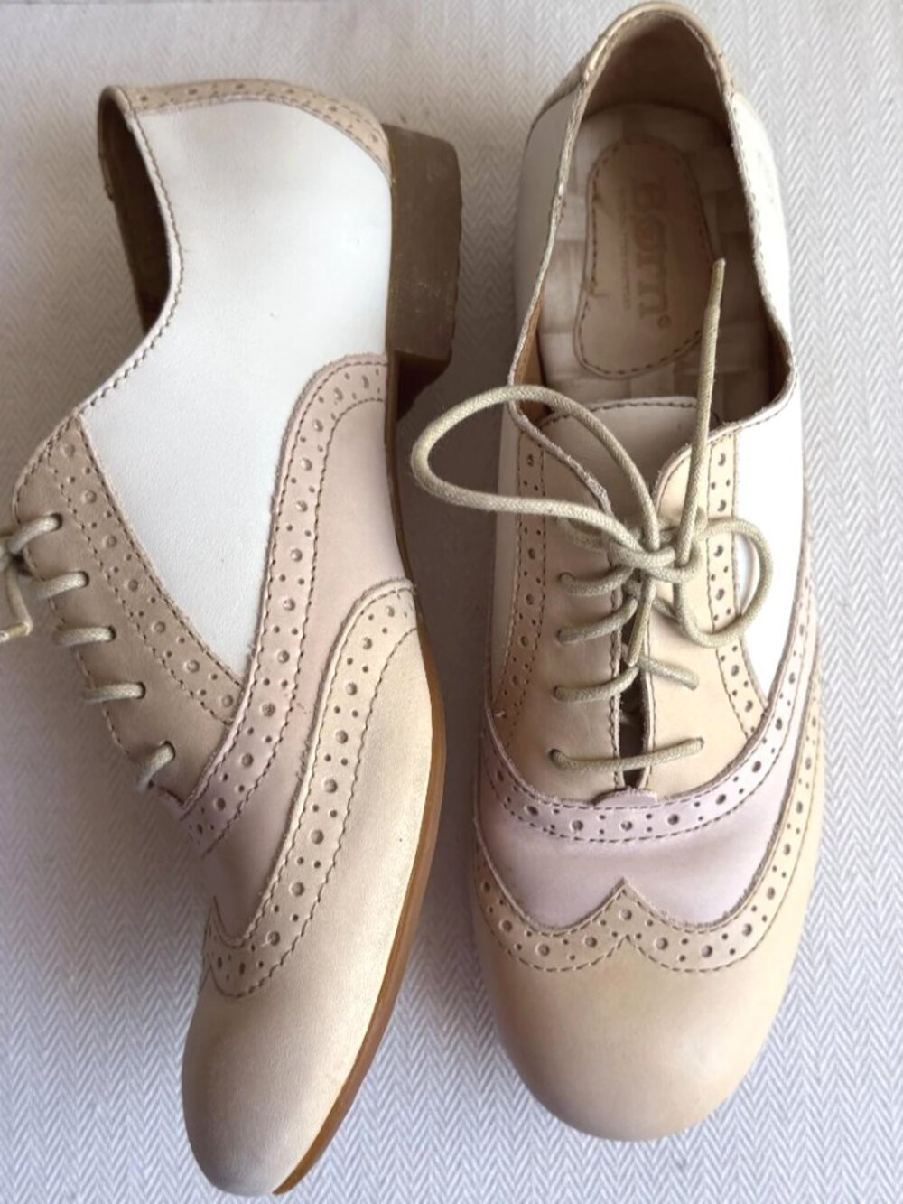 Born Bristol Women's Colorblock Leather Wingtip Oxfords Brogues 7M Style D37037 - Picture 12 of 13